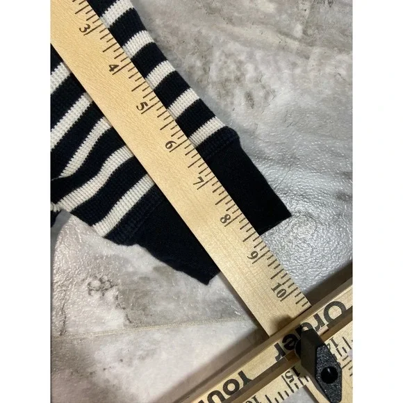 Lauren Ralph Lauren Striped Midi A-Line Dress Ribbed Crew Neck Short Sleeve XXS - Picture 4 of 11